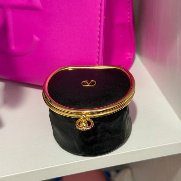 Valentino Garavani Handbags - Valentino Garavani Black and Gold Coin Pouch